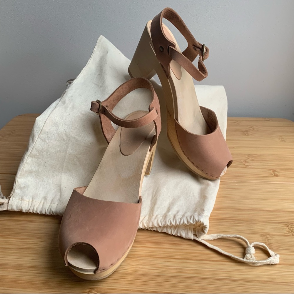 BRYR Clogs Rachel Peep Toe in Clay size 39